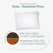 Poduszka do spania dwustronna z poszewką 45x60 MD - edycja limitowana TATA