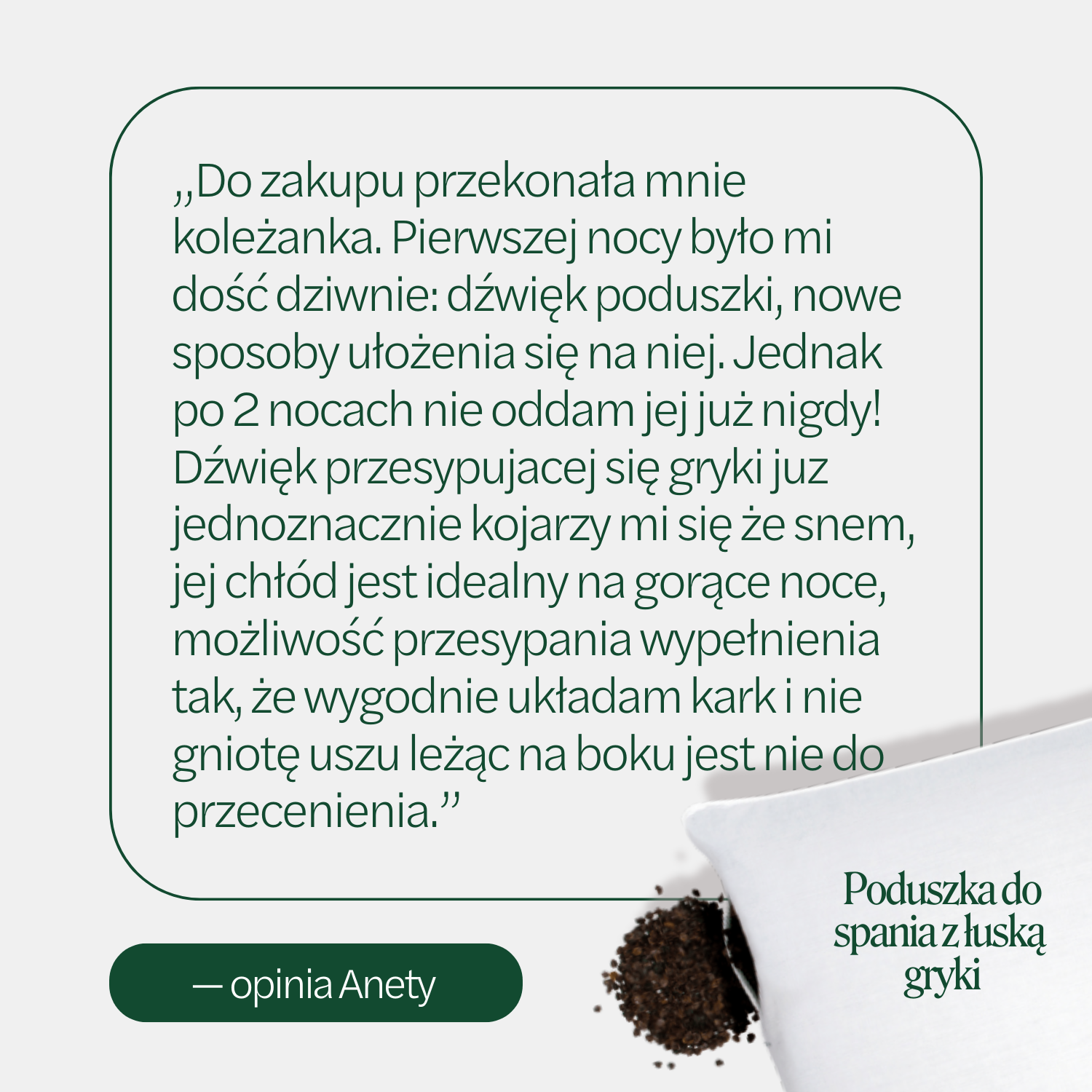 Poduszka z łuską gryki 45 x 60 cm MD