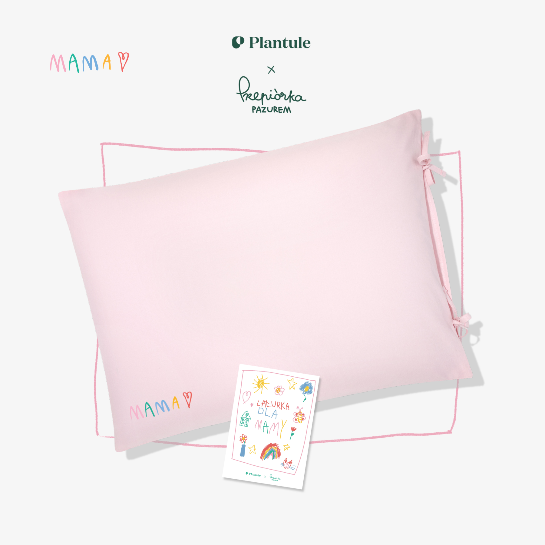 Poduszka do spania dwustronna z poszewką 45x60 MD - edycja limitowana MAMA