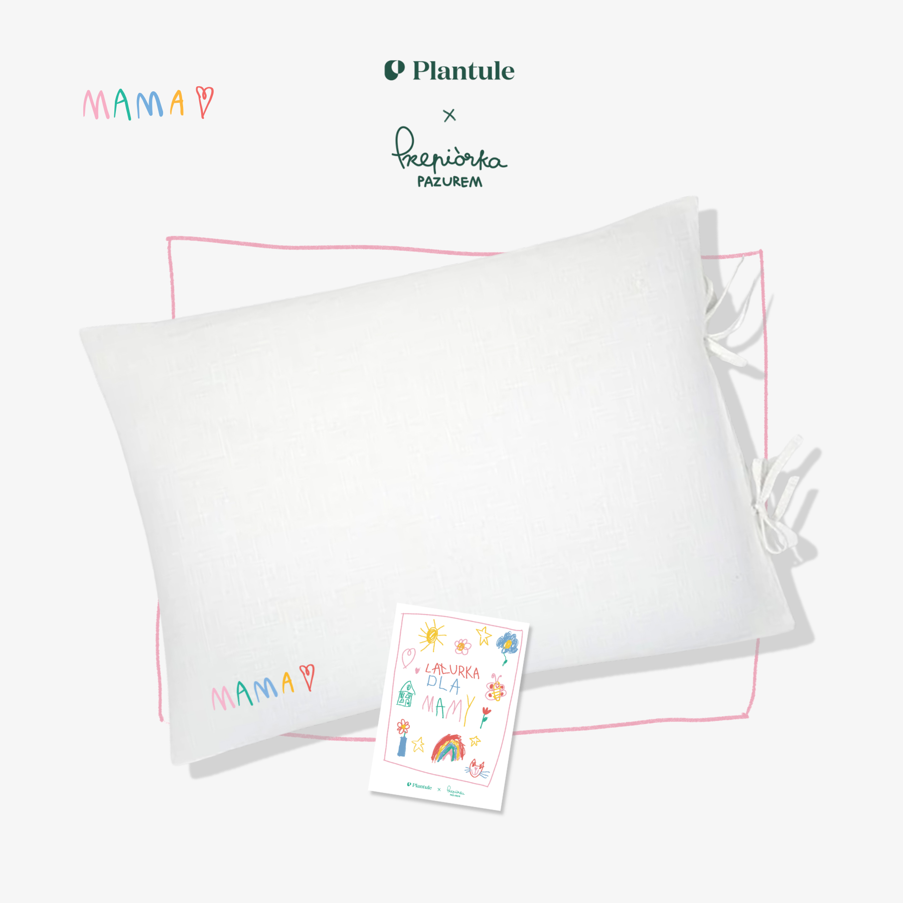 Poduszka do spania dwustronna z poszewką 45x60 MD - edycja limitowana MAMA